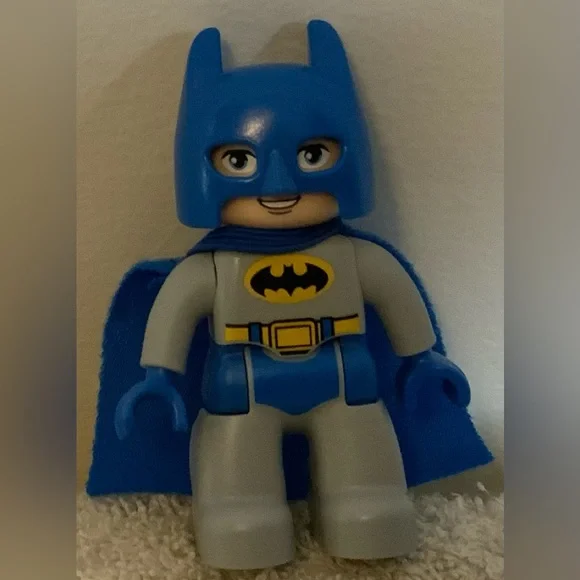 Lego Duplo Batman Figure Blue Gray Suit